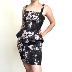 H&M Floral Peplum Cocktail Dress